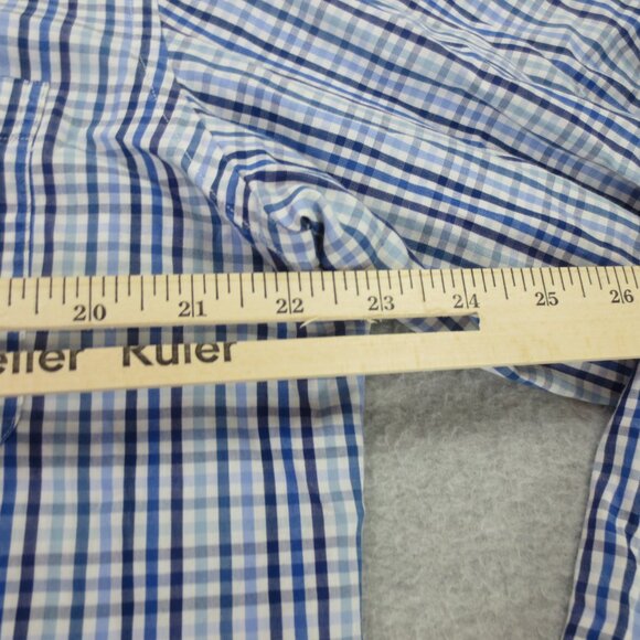 Burberry Long Sleeve Button Down Shirt Mens 18 41 Blue White Comfort Casual - Picture 6 of 13